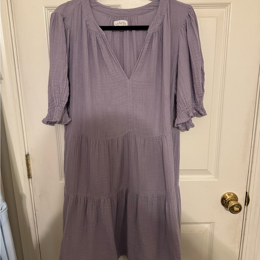 Velvet by Graham and Spencer Clarissa dress in lavendar